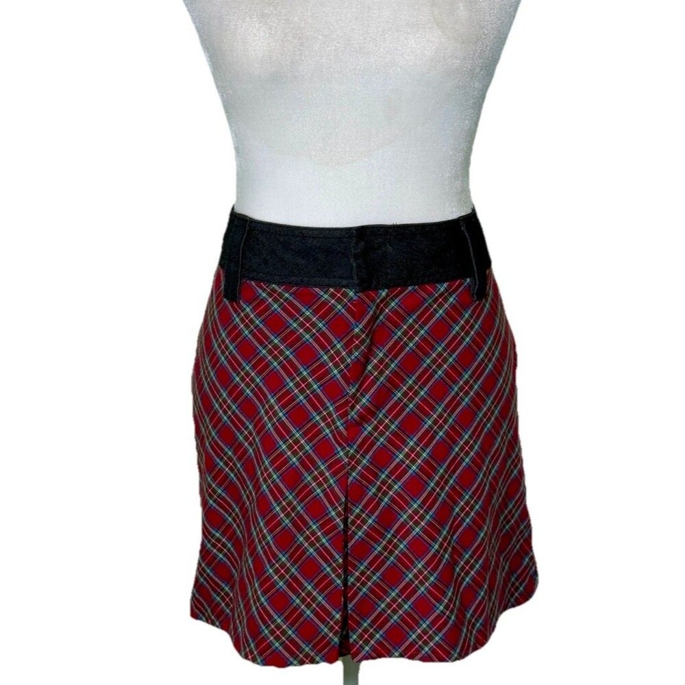 Vintage Route 66 Women’s Y2K Schoolgirl Preppy Academia Punk Plaid Mini Skirt 12